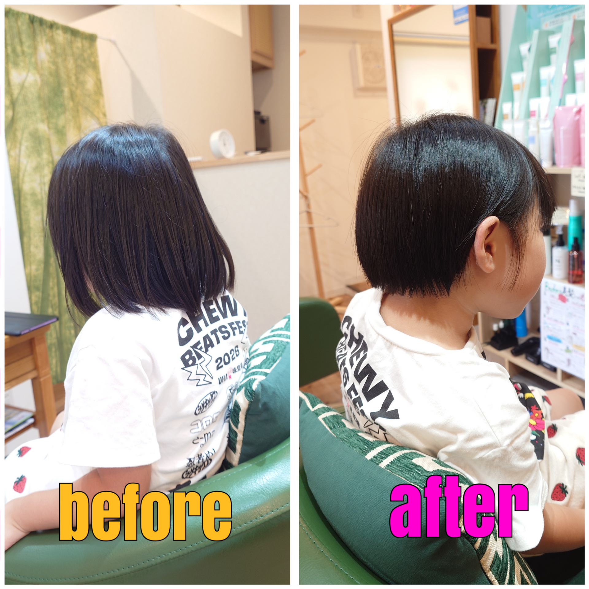 【キッズカット】丸みあるショートボブへ💇
