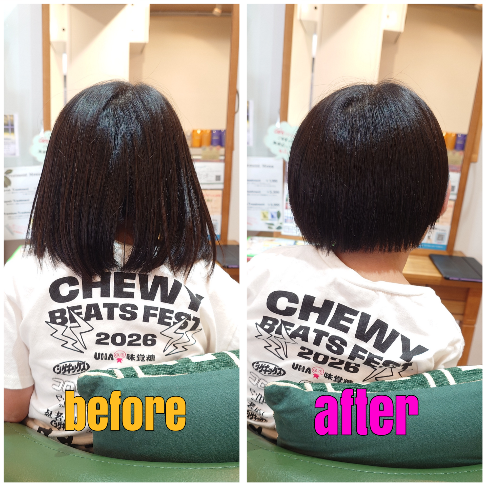 【キッズカット】丸みあるショートボブへ💇